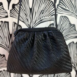 Anthropologie Black Woven Crossbody Bag